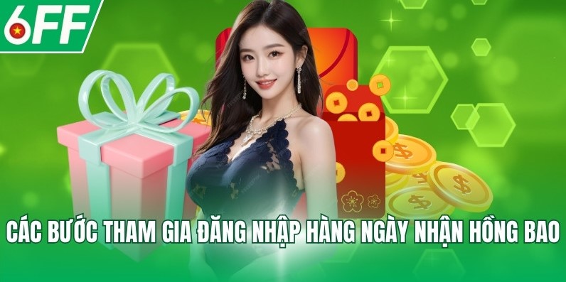 Các bước tham gia đăng nhập hàng ngày nhận hồng bao